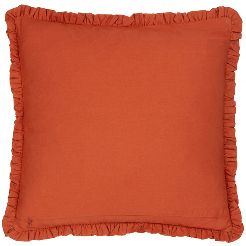 Abstract Orange Cushions - Henderson Embroidered Cotton Cushion Cover Amber/Cerulean Paoletti - Seventy Three