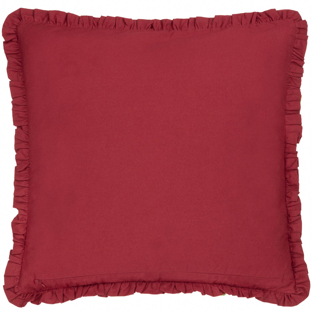 Henderson Embroidered Cotton Cushion Ruby/Gold