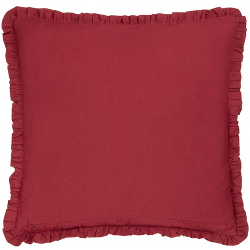 Abstract Red Cushions - Henderson Embroidered Cotton Cushion Cover Ruby/Gold Paoletti - Seventy Three