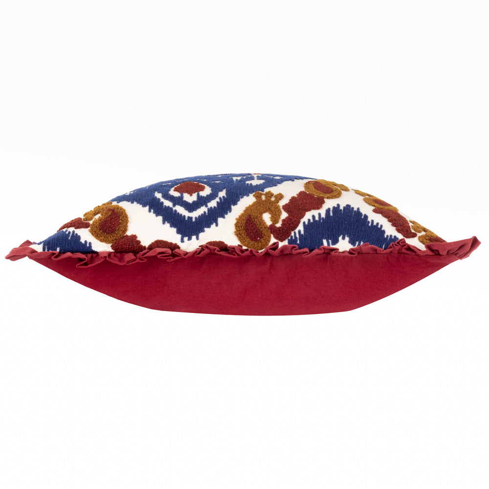 Henderson Embroidered Cotton Cushion Ruby/Gold