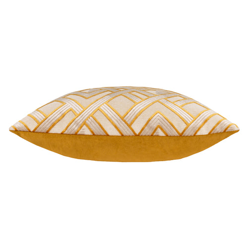 Geometric Beige Cushions - Henley  Cushion Cover Gold Paoletti