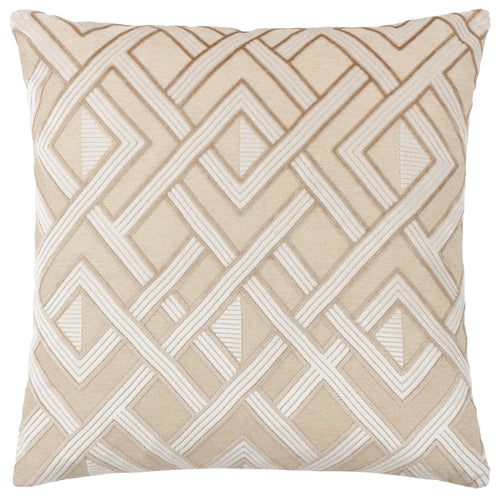 Geometric Beige Cushions - Henley  Cushion Cover Warm Taupe Paoletti