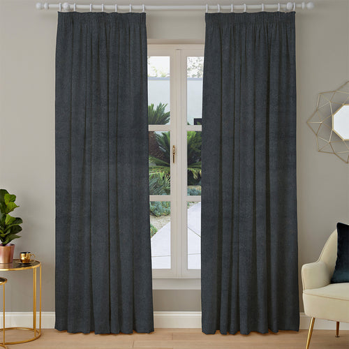 Plain Grey M2M - Heritage Charcoal Made to Measure Curtains furn.