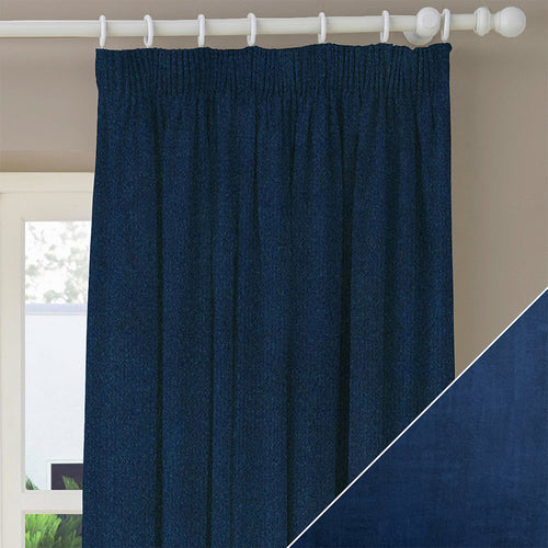 Plain Blue M2M - Heritage Royal Made to Measure Curtains furn.