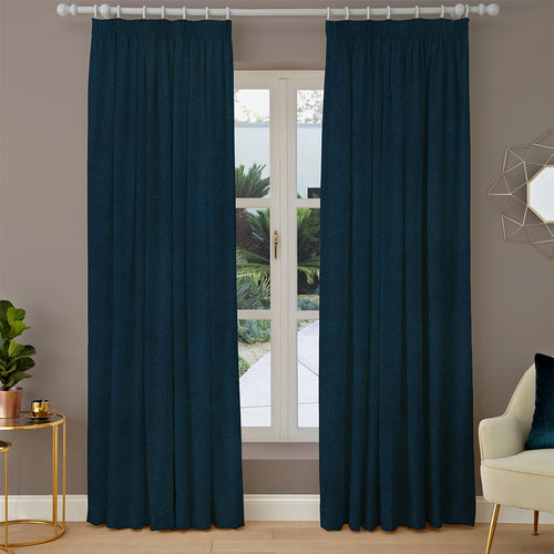 Plain Blue M2M - Heritage Royal Made to Measure Curtains furn.