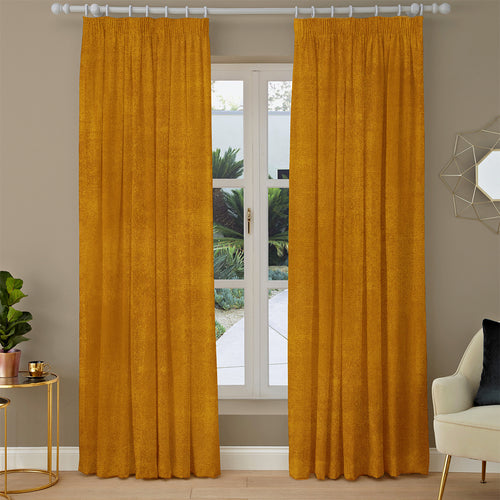 Plain Gold M2M - Heritage Saffron Made to Measure Curtains furn.