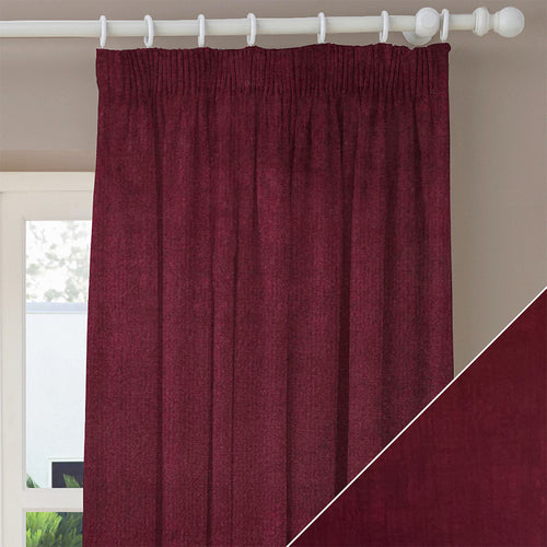 Plain Red M2M - Heritage Shiraz Made to Measure Curtains furn.