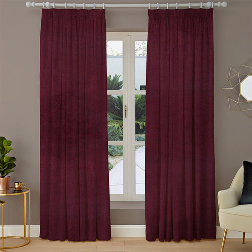 Plain Red M2M - Heritage Shiraz Made to Measure Curtains furn.