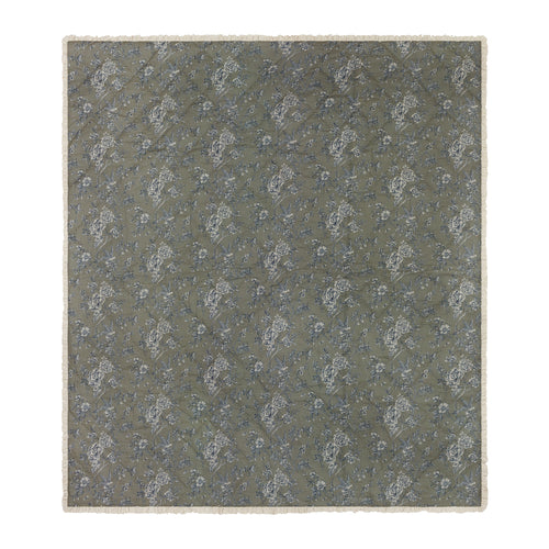 Hermione Ruffled Cotton Bedspread Moss