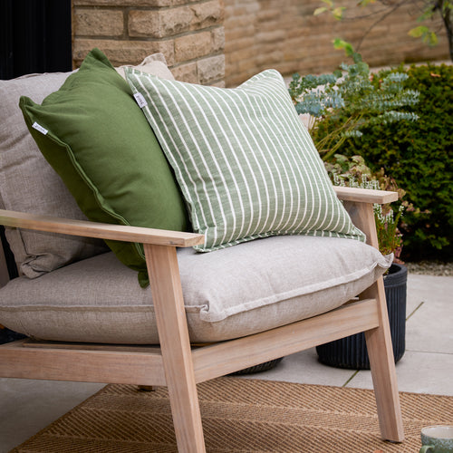 Hessle Stripe Outdoor Cushion Eucalyptus