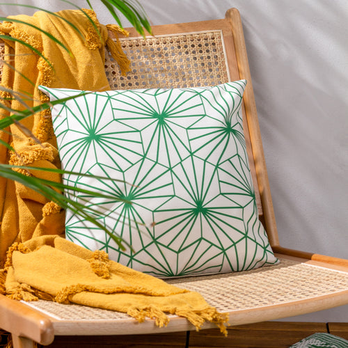 Geometric Green Cushions - Hexa Outdoor Cushion Cover Green furn.