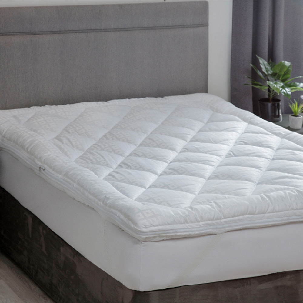  Bedding - Luxury Hotel Quality  Mattress Topper White miah.