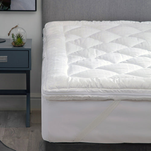  Bedding - Luxury Hotel Quality  Mattress Topper White miah.