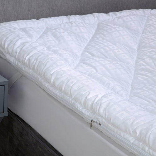  Bedding - Luxury Hotel Quality  Mattress Topper White miah.