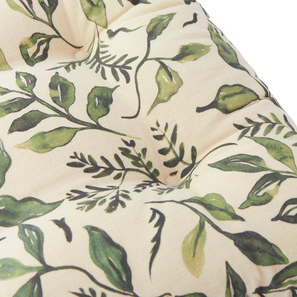 Herb Garden 2 Pack 100% Slub Cotton Seat Pads Green