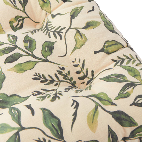 Herb Garden 2 Pack 100% Slub Cotton Seat Pads Green