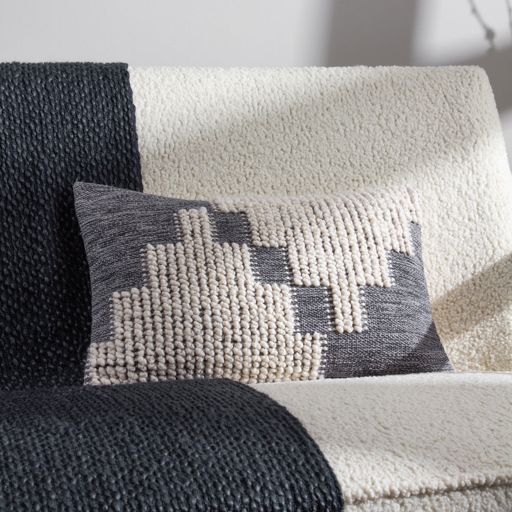 Abstract Blue Cushions - Himal Woven Knot Cushion Cover Dusk HÖEM