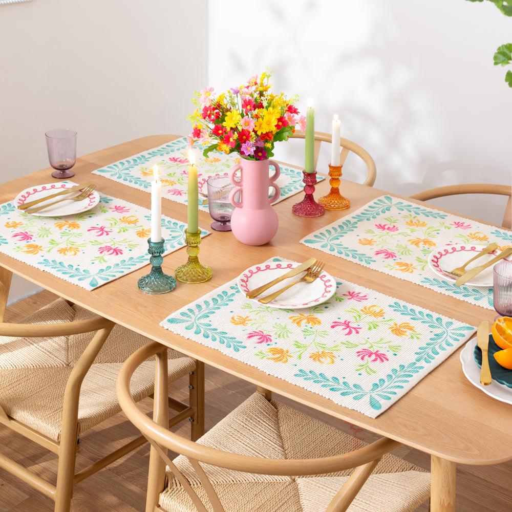 Honeysuckle Set of 4 Indoor/Outdoor Placemats Multicolour