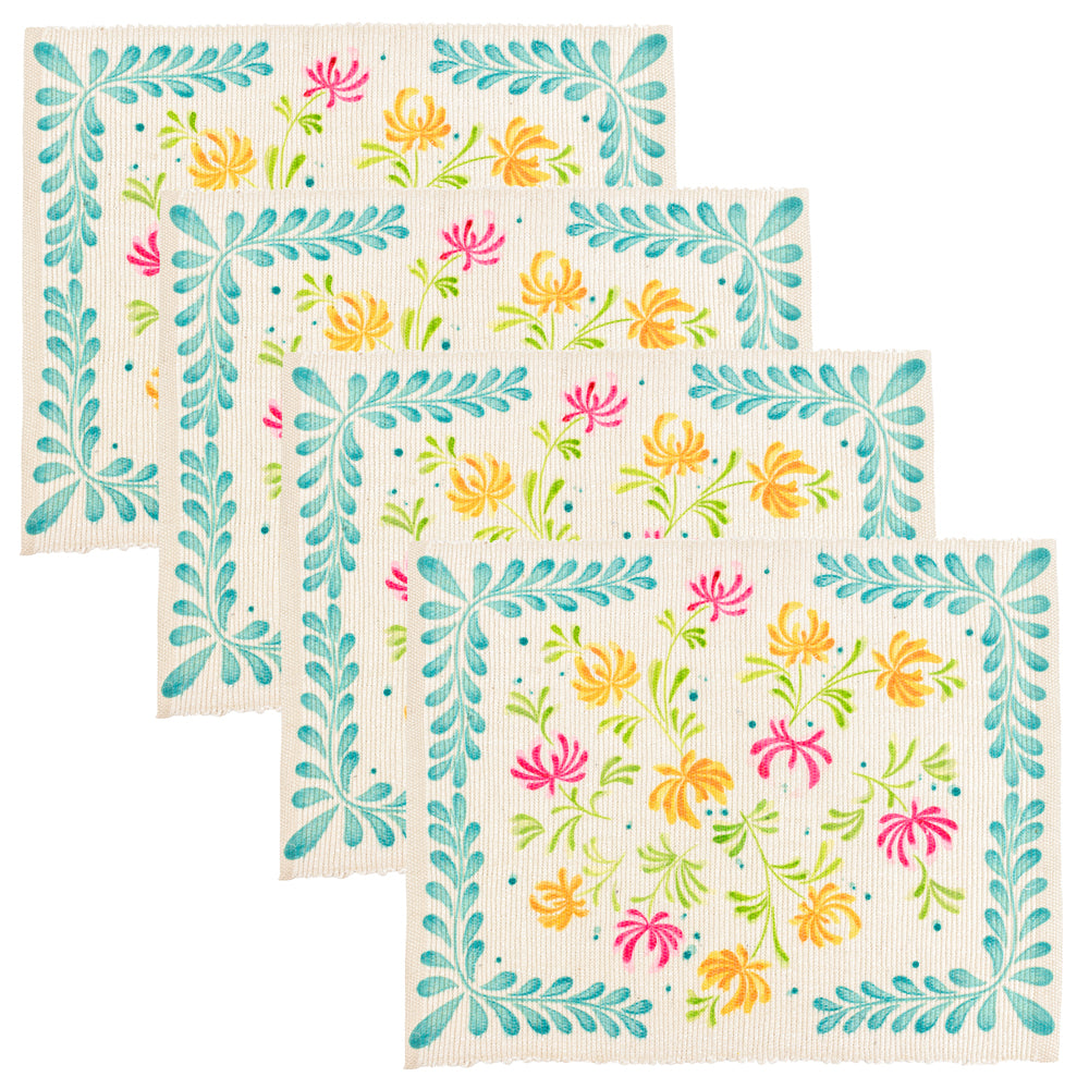 Honeysuckle Set of 4 Indoor/Outdoor Placemats Multicolour