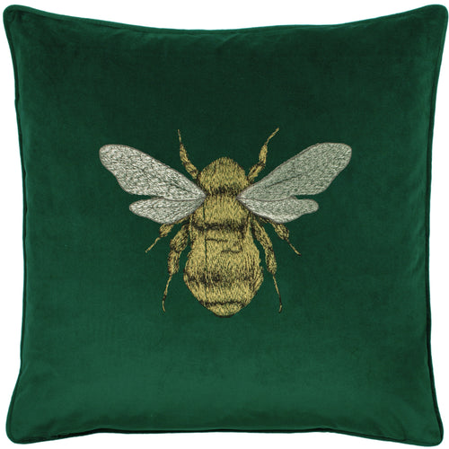 Animal Green Cushions - Hortus Bee Cushion Cover Emerald Paoletti