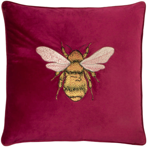 Animal Pink Cushions - Hortus Bee Cushion Cover Fuchsia Paoletti