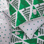 furn. Hide + Seek Santa Christmas Duvet Cover Set in Green