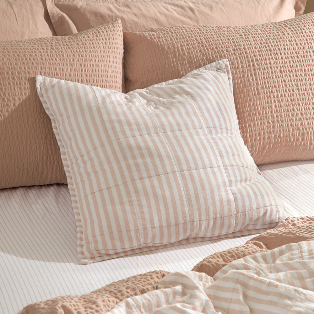 Hebden 100% Cotton Cushion Blush/Cotta