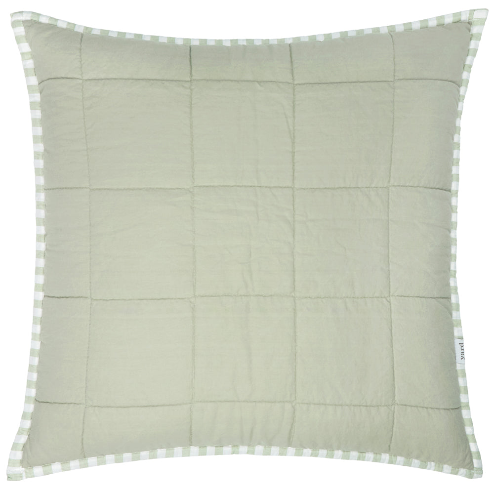 Hebden 100% Cotton Cushion Eucalyptus/Bay Green