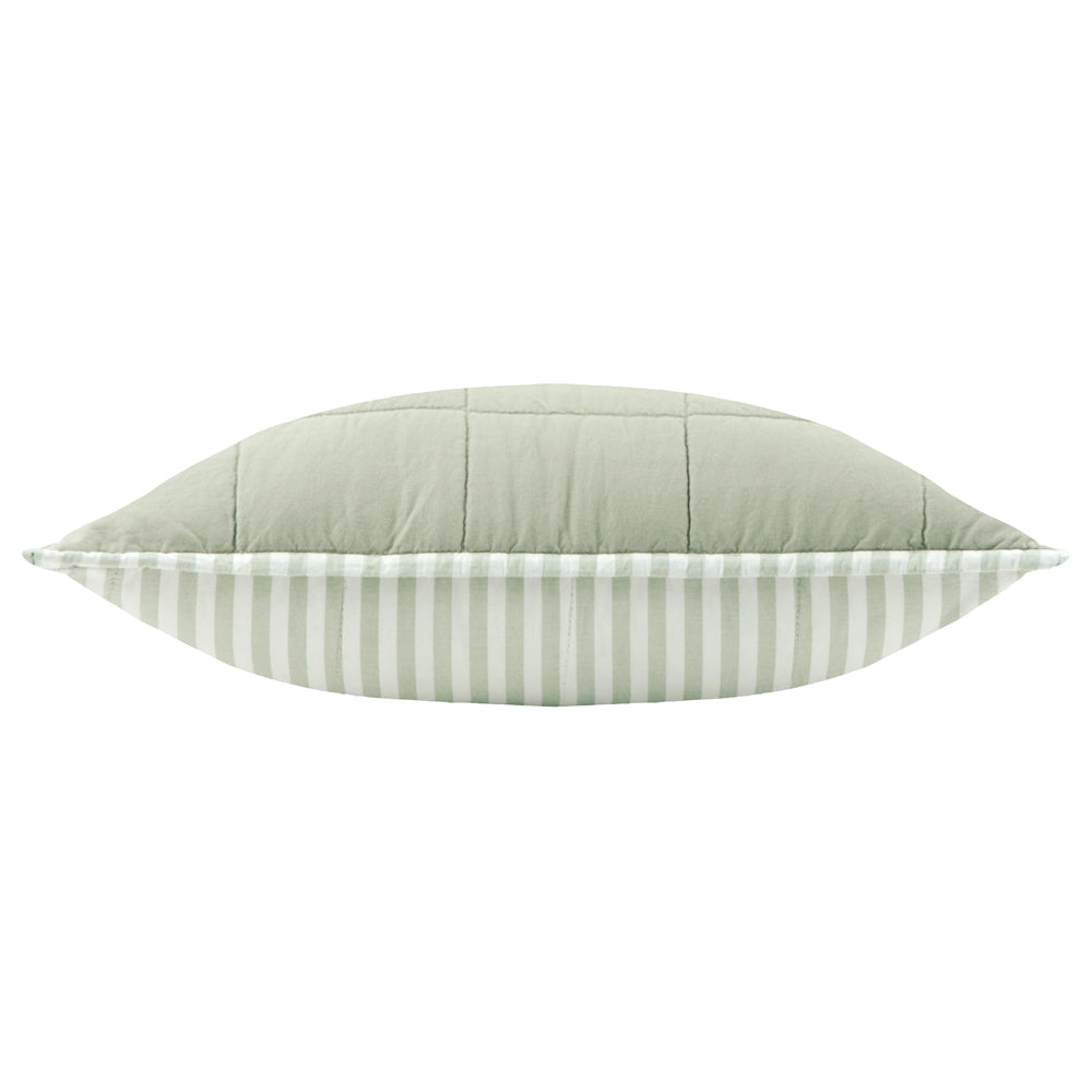 Hebden 100% Cotton Cushion Eucalyptus/Bay Green