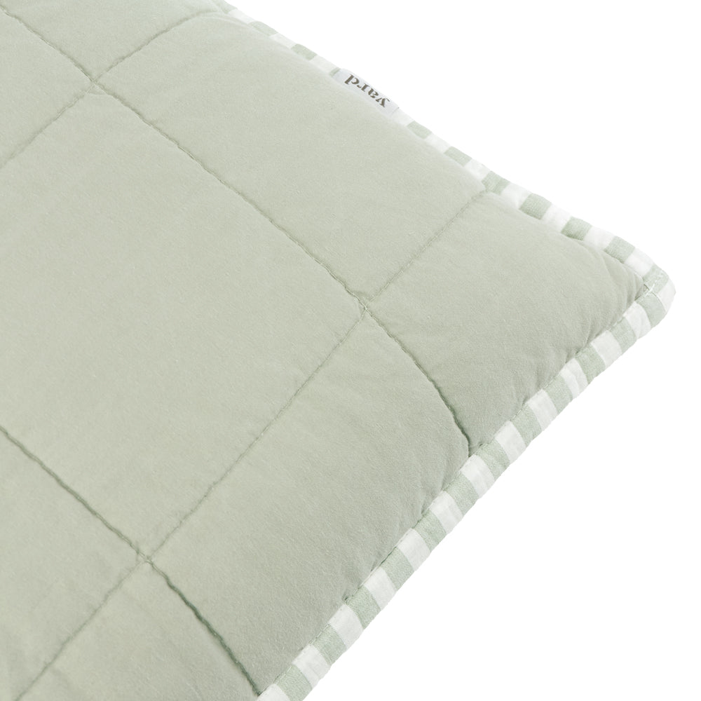Hebden 100% Cotton Cushion Eucalyptus/Bay Green