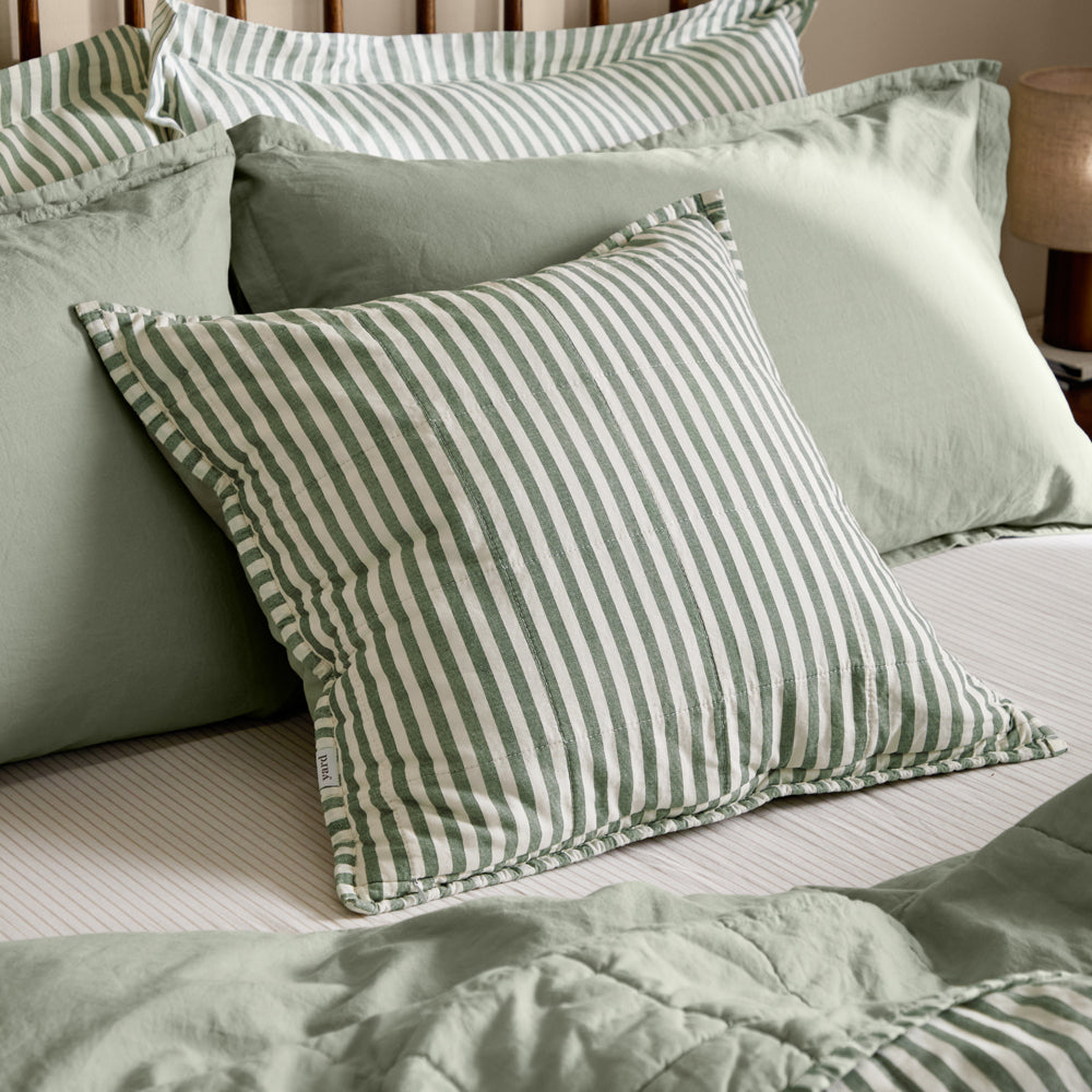 Hebden 100% Cotton Cushion Forest/Bay Green