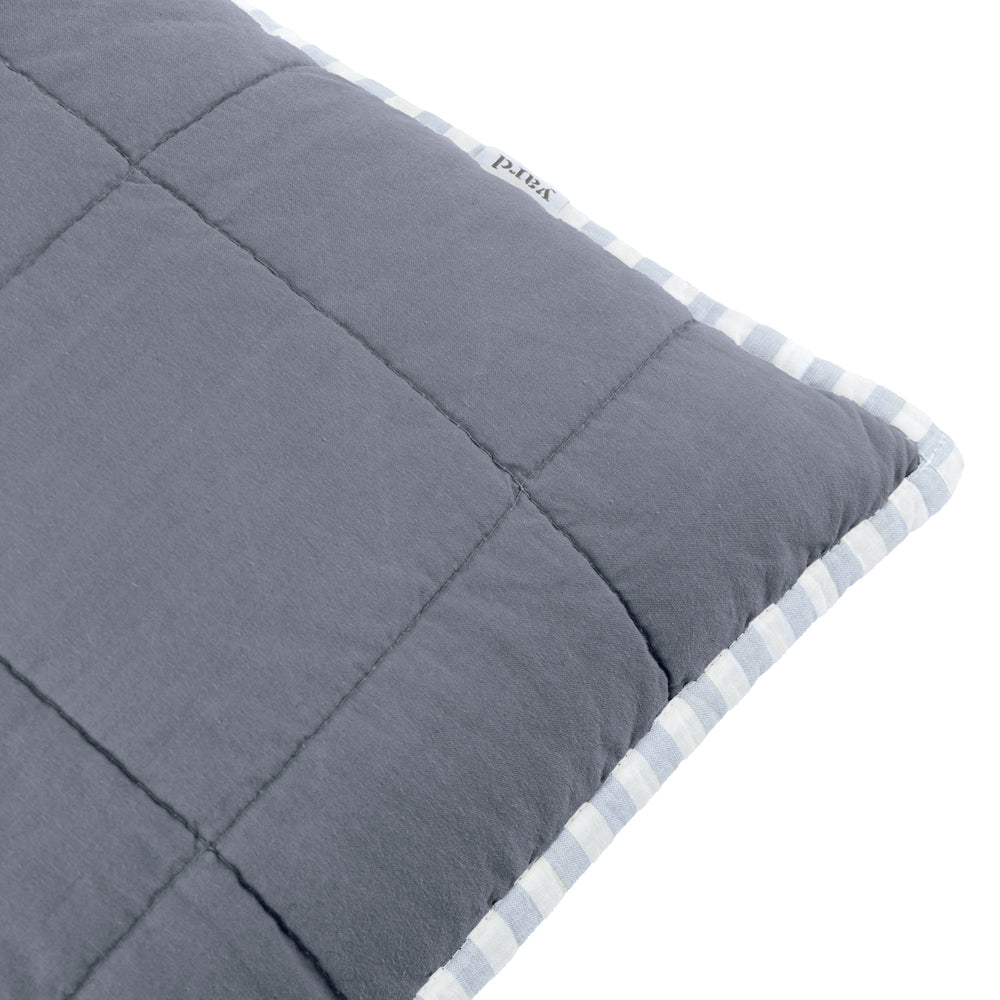 Hebden 100% Cotton Cushion Mineral/Denim Blue