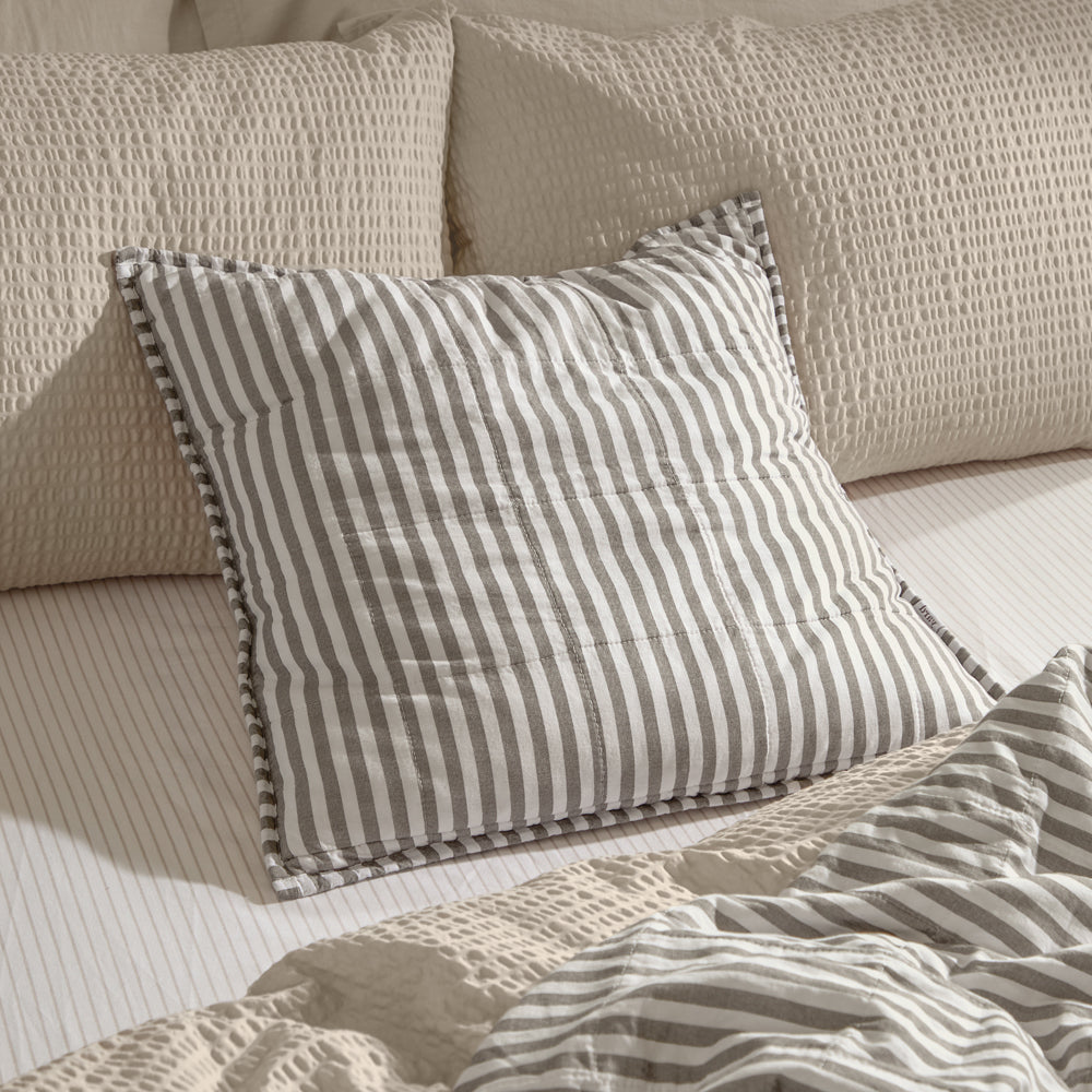 Hebden 100% Cotton Cushion Mole/Stone