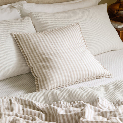 Hebden 100% Cotton Cushion Natural/Stone
