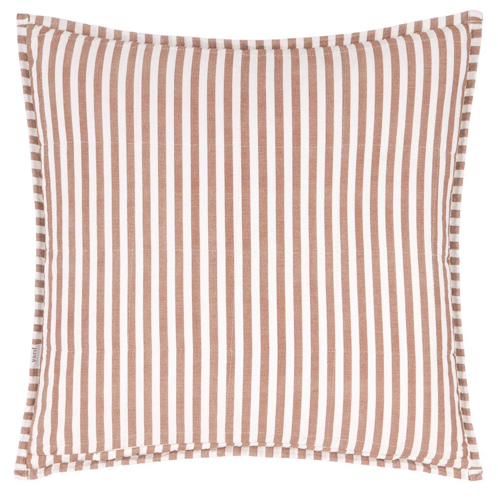 Hebden 100% Cotton Cushion Pecan/Cotta