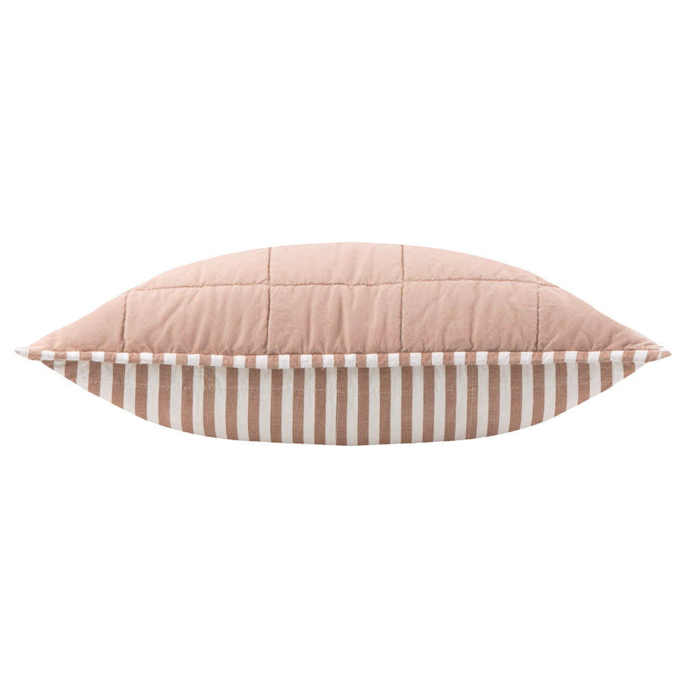 Hebden 100% Cotton Cushion Pecan/Cotta