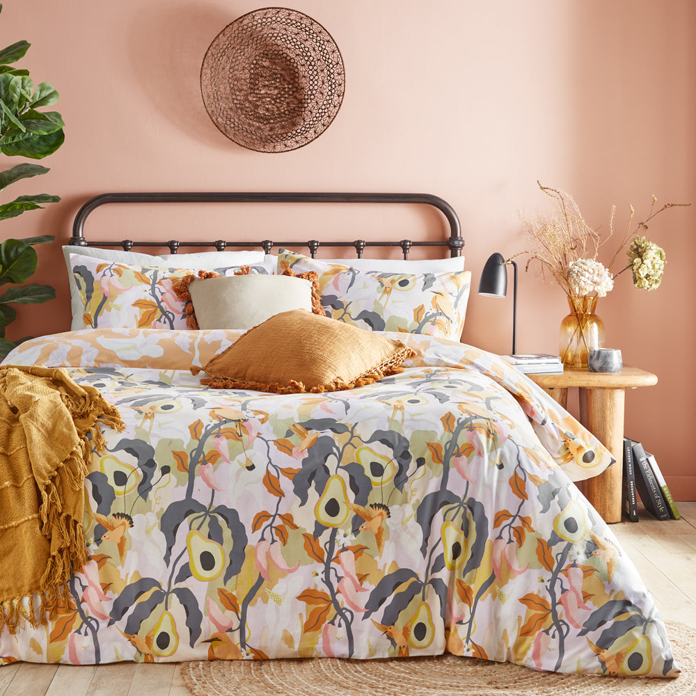 Animal Orange Bedding - Huerta Tropical Duvet Cover Set Mango furn.