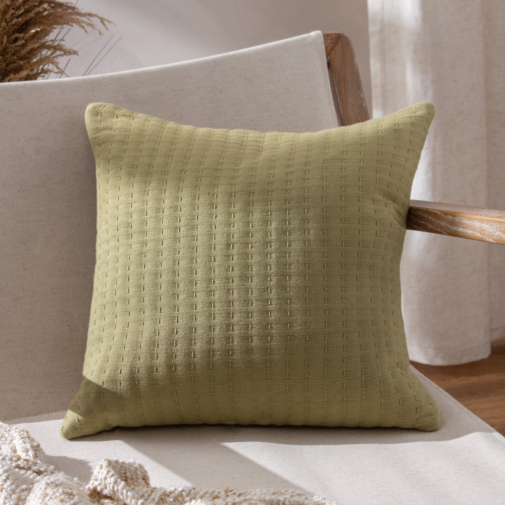 Plain Green Cushions - Hush  Cushion Cover Avocado Yard