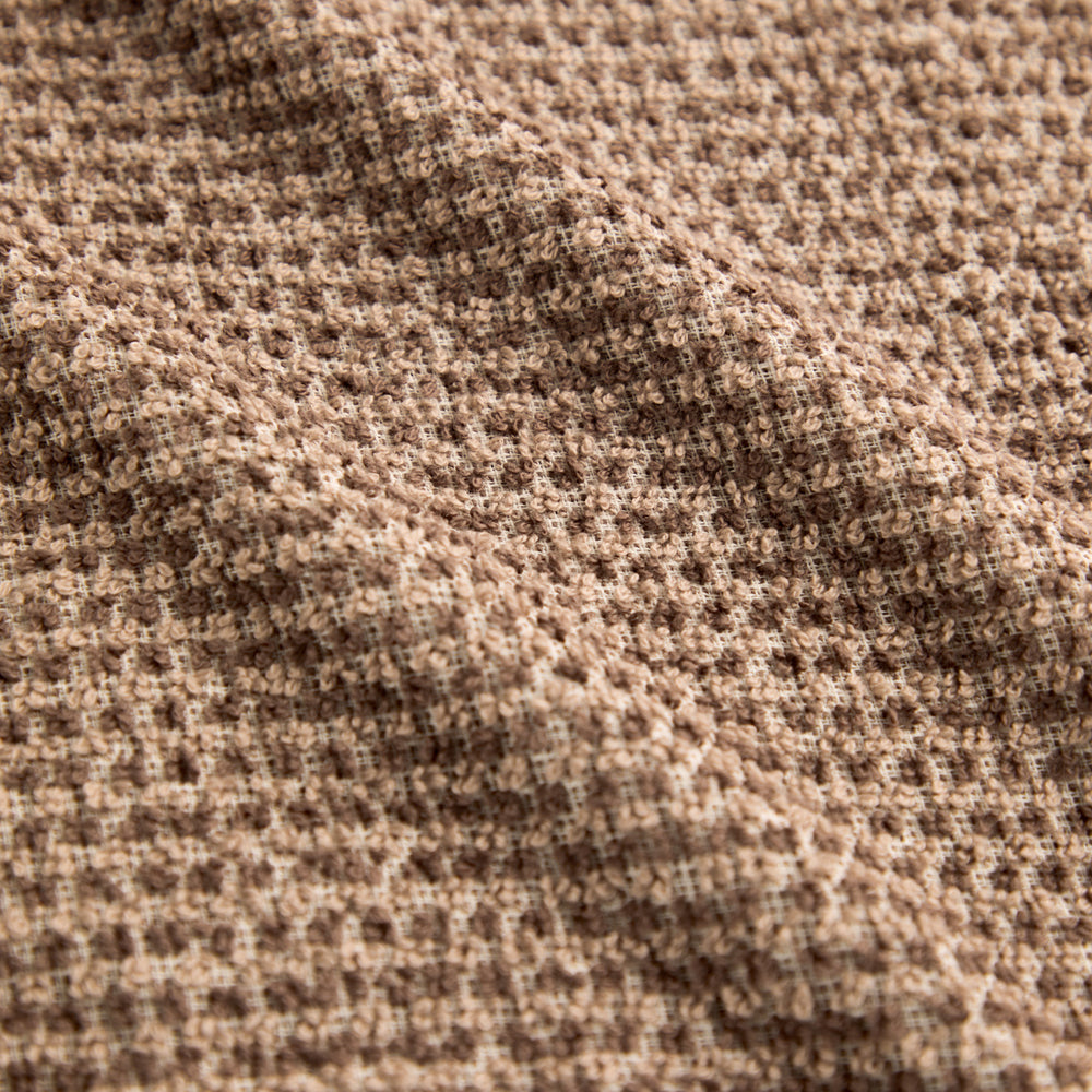 Hebden Textured Waffle Towels Cocoa Brown