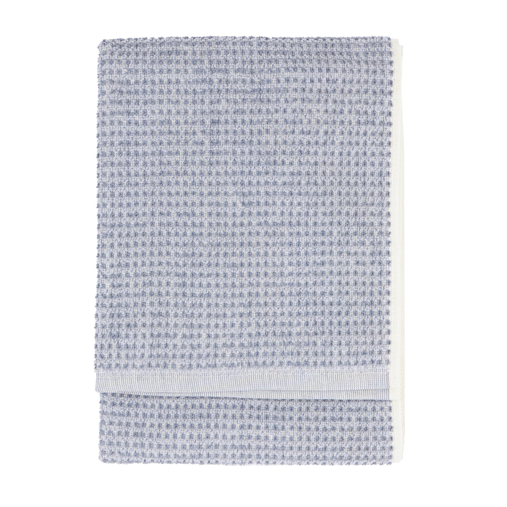 Hebden Textured Waffle Towels Denim Blue