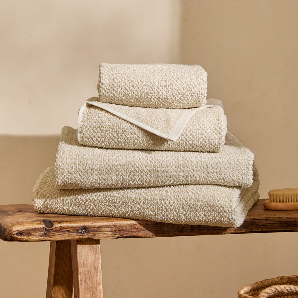 Modern Grey Bathroom - Hebden Textured Waffle Towels Stone Yard