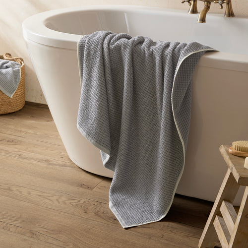 Hebden Textured Waffle Towels Denim Blue