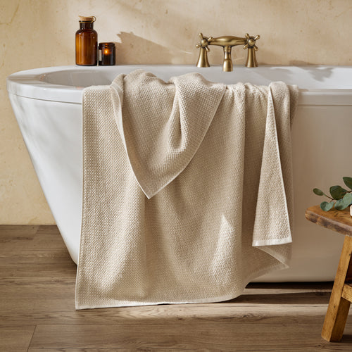 Hebden Textured Waffle Towels Stone