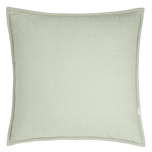 Hebden Quilted Washed Cotton Cushion Bay Green