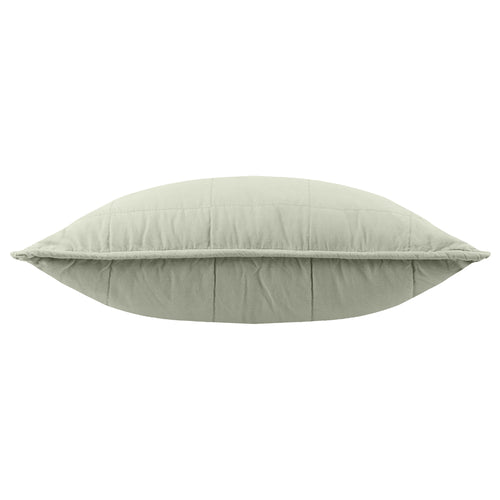 Hebden Quilted Washed Cotton Cushion Bay Green