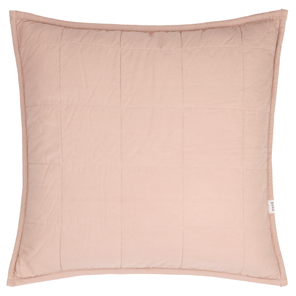 Hebden Quilted Washed Cotton Cushion Cotta