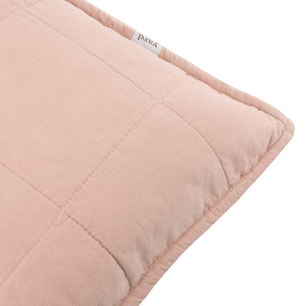 Hebden Quilted Washed Cotton Cushion Cotta
