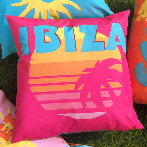 furn. Ibiza Outdoor Cushion Cover in Hot Pink