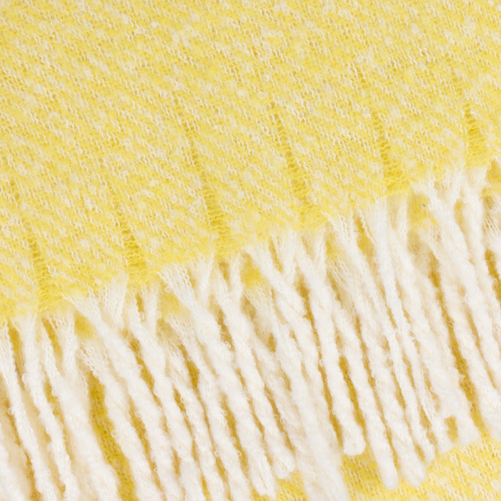 Isla Woven Tasselled Throw Butter Yellow