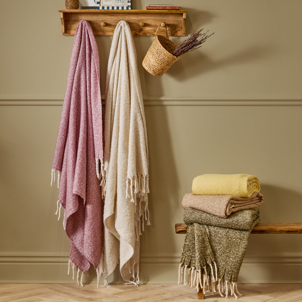 Isla Woven Tasselled Throw Butter Yellow